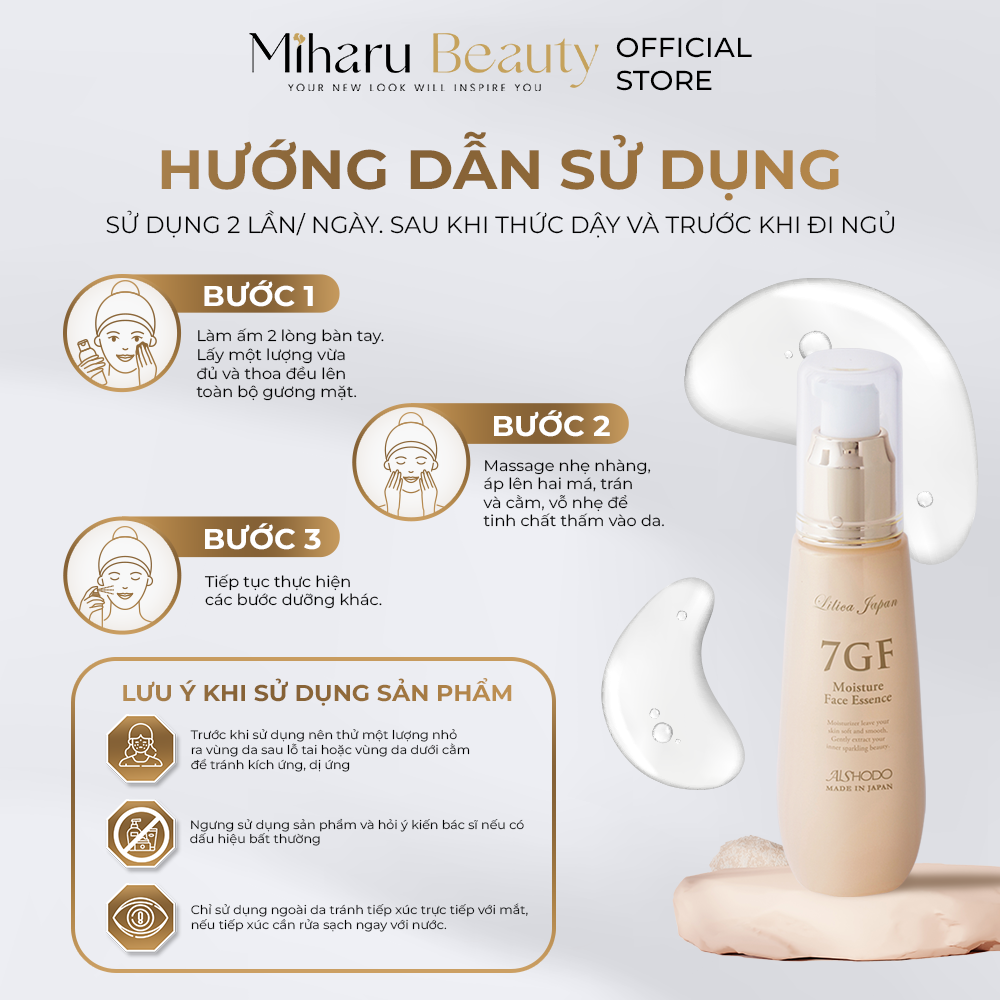Hướng dẫn sử dụng nước thần - 7GF moisture face essence