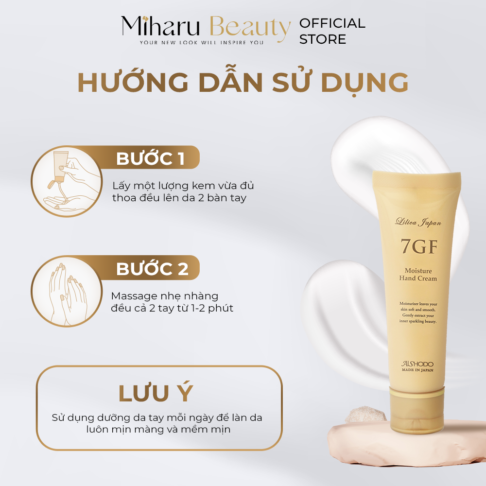 Hướng dẫn sử dụng kem dưỡng da tay 7gf hand cream