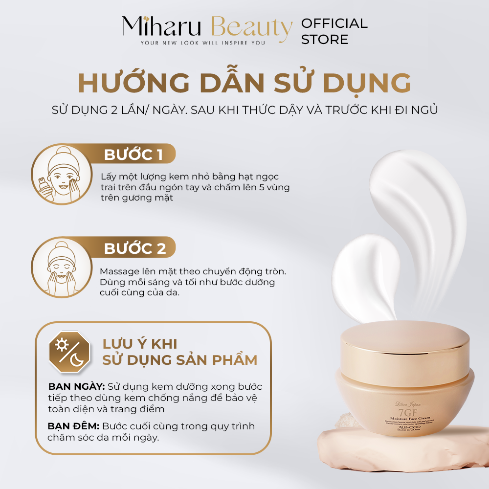Hướng dẫn sử dụng kem dưỡng phục hồi 7gf