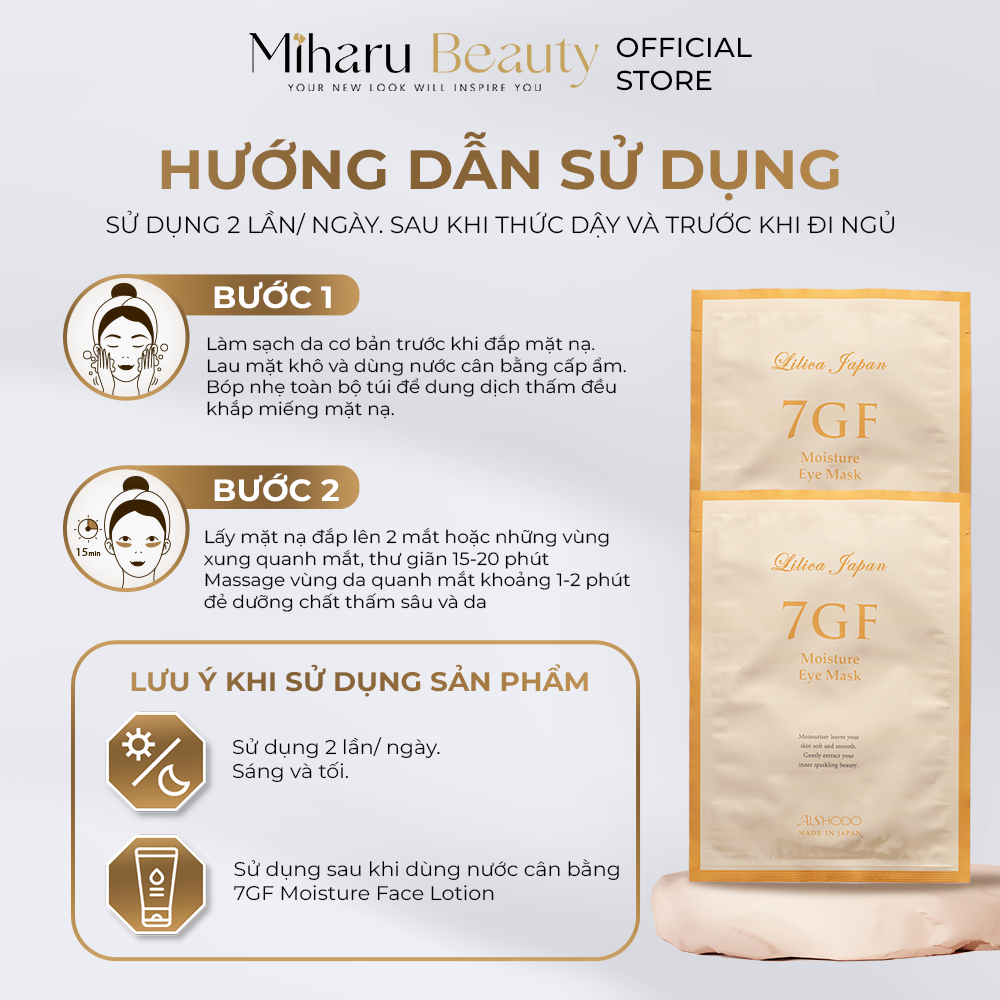 Hướng dẫn sử dụng mặt nạ mắt 7gf